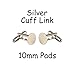 Cuff Links Blanks - 20 (10 pairs) - 10mm Glue Pads
