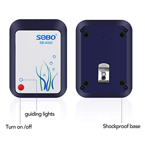 Aquarium Air Pump Quiet High Output Air Aerator for Fish Tank 4 Air