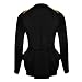 Forever Womens Long Sleeves Plain Spikes Shoulder Peplum Button Blazer