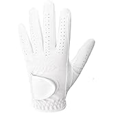 CaySep Golf Gloves Left Hand for Women Men-Breathable Comfortable Anti-Slip Wear-Resistant White Sports Gloves M/L