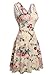 ACEVOG Womens Casual Fit and Flare Floral Sleeveless Party Evening Cocktail Dress