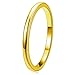 THREE KEYS JEWELRY Womens Tungsten Carbide Unisex Wedding Bands Rings In Gold for Women 2mm Comfort Fit Vintage Size 7