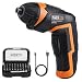 Cordless Screwdriver, TACKLIFE Electric Screwdriver, 4V MAX 2000mAh Li-ion with Battery Indicator, 31 Free Accessories, USB Rechargeable, Lightweight and Easy for Small Home Projects-SDP50DC