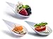 Zappy 100 Tear Drop Mini Appetizer Plates - Mini Dessert Plates White Tasting Spoons Plastic Mini Spoons Dessert Spoon Teardrop Asian Spoon Small Mini Dessert Bowls Serving Cup Horderves Plates