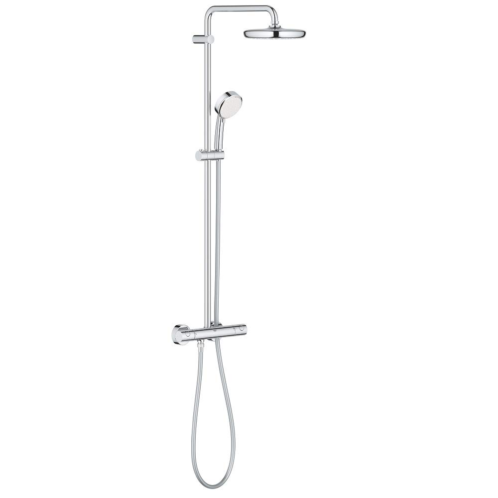 GROHE New Tempesta Cosmop. System Shower System with Thermostat for Wall Mounting Chrome 27922001