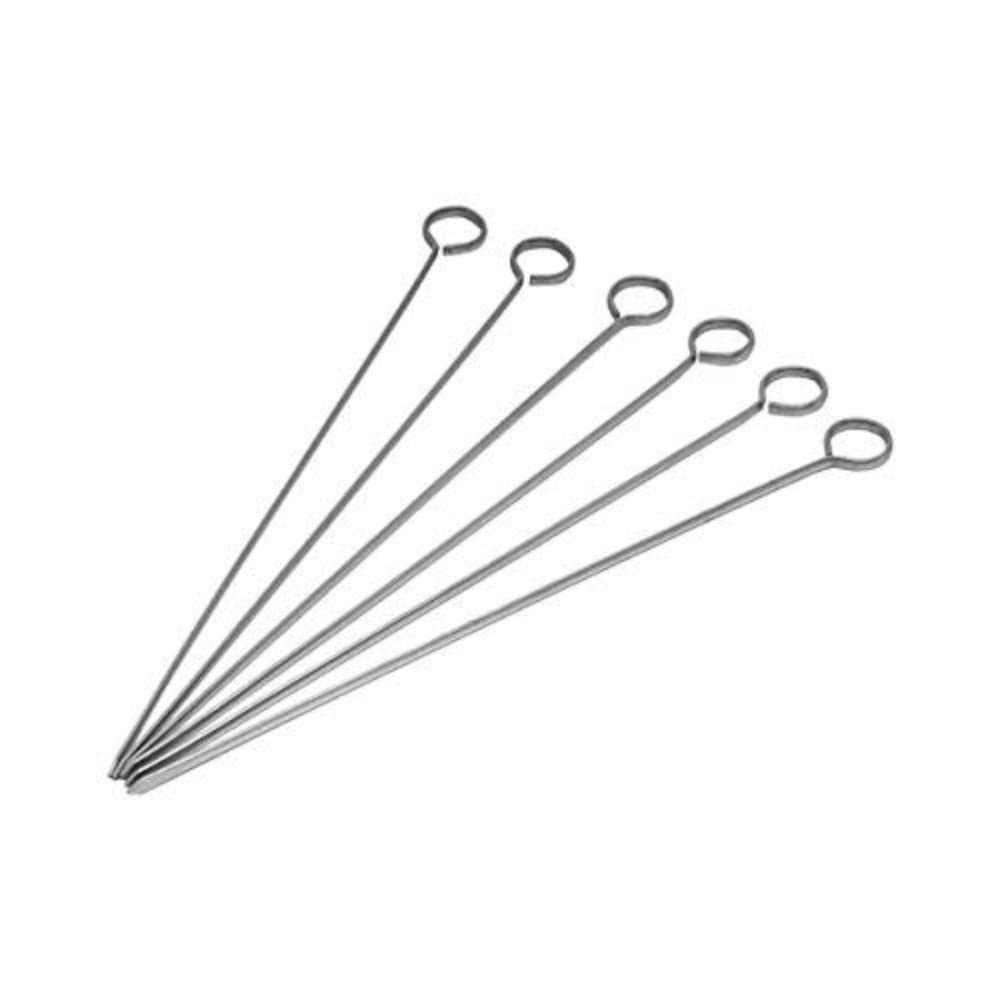 Genware NEV-236-8 Skewer, Stainless Steel, 8" (Pack of 6)