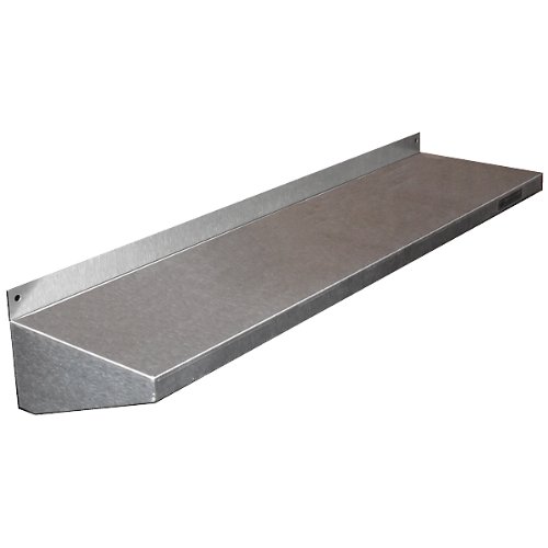 Stainless Steel Wall Shelf - 6 Inches Deep