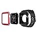 Simpeak Red Rugged Protective Case with Black Strap Bands for Apple Watch 42mm Series 1 Series 2
