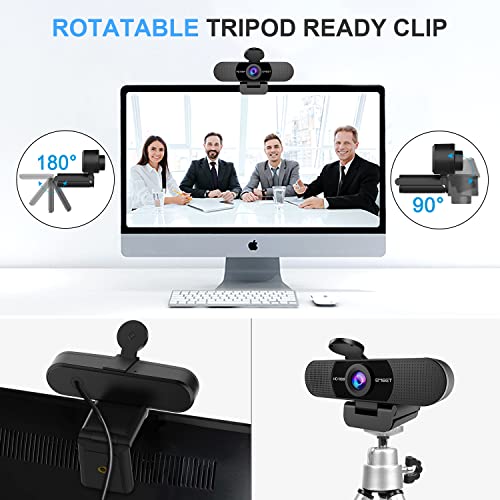 EMEET 1080P Webcam with Microphone, C960 Web Camera, 2 Mics Streaming Webcam, 90°FOV Computer Camera, Plug and Play USB Webcam for Online Calling/Conferencing, Zoom/Teams/Facetime/YouTube, Laptop/PC