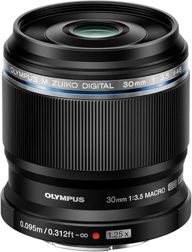 Olympus M. Zuiko Digital ED 30mm F3.5 Macro Lens, Suitable for All MFT Cameras (OM-D & Pen Models, Panasonic G-Series), Black