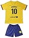 BIRDBOX Youth Sportswear Barcelona Leo Messi 10 Kids Away Soccer Jersey/Shorts Bag Keychain Football Socks Set (Away (New), 10-11 Years)