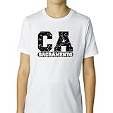 Sacramento, California CA Classic City State Sign Boy's Cotton Youth T-Shirt