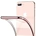 RANVOO iPhone 8 Plus Case, iPhone 7 Plus Case, Ultra Slim Thin Clear Soft Case with Premium Flexible Chrome Bumper and Transparent TPU Back Plate Gel Cover, iPhone 8 Plus / 7 Plus (Crystal Rose Gold)