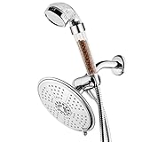 HotelSpa All-in-One 3-way Shower Combo with 7 Settings 7-Inch Rainfall Shower Head and High-Pressure Ionic Filter Hand Shower
