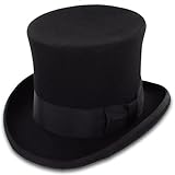 Belfry John Bull Theater-Quality Men’s Wool Felt Top Hat in Gray or Black
