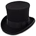 Belfry John Bull Theater-Quality Men’s Wool Felt Top Hat in Gray or Black