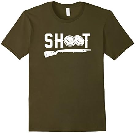 Men's SHOOT Clay Shooting Sportsmans T-Shirt Large Olive