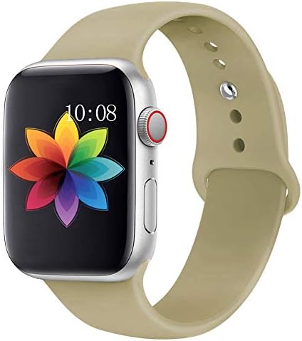 MORFU Band Compatible with Apple Watch 38mm 42mm 40mm 44mm for Women Men, Soft Waterproof Silicone Replacement Band for iWatch Series 4, Series 3, Series 2, Series 1