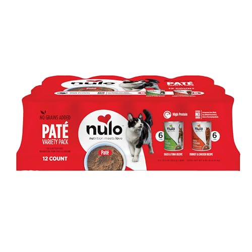 NULO VARIETY FLAVORS PATE WET CANNED CAT FOOD, 12.5 OUNCE (PACK OF 12)