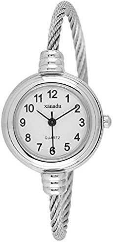 XANADUWomen's Cable Wire Band Bangle Cuff Watch
