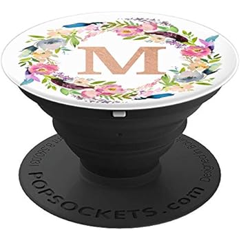 rose pink Initial Letter M Floral Wreath Girls