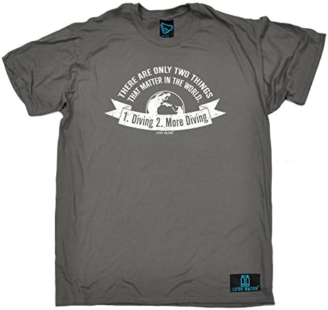 Open Water Men's There Are Only Two ... 1 . Diving 2 . More Diving (XXL - CHARCOAL) T-SHIRT