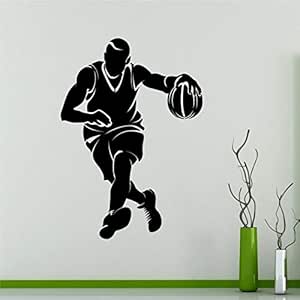 Etiqueta de la pared Calcomanía Jugador de baloncesto Vinilo Deporte