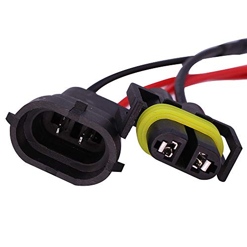 HUIQIAODS H11 H8 H9 880 881 Wire Harness Kit 50W 6Ohm LED Load Resistor Fix Hyper Flashing Blinking Canbus Error Warning Canceller Fit Upgrading LED Headlight Fog DRL Light 2PCS