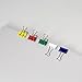 Officemate Small Binder Clips, Assorted Colors, 36 Clips per Tub (31028)