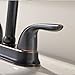 Modern Oil Rubbed Bronze Stainless Steel Bathroom Lavatory Vanity Basin Vessel Sink Faucet, Oil Rubbed Bronze Bathroom Faucet