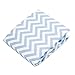 Kushies Pack N Play Playard Sheet, Soft 100% Breathable Cotton Flannel, Made in Canada, Blue Chevron