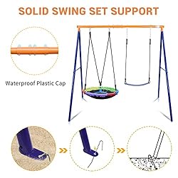 Swing Set for Backyard, 440lbs Swing Set with