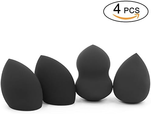 Makeup Sponges, Sexybeauty Makeup Blender Sponges Set (4 PCS) for Liquid Creams and Powders Foundation Blending Sponges Egg Shaped Makeup Sponges (04)