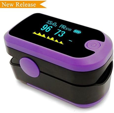 HOUDELL Accurate SpO2 Pulse Oximeter Fingertip Blood Oxygen Monitor - Portable Finger Oxygen Saturation Monitor with Rotatable OLED, Lanyard Included