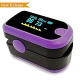 HOUDELL Accurate SpO2 Pulse Oximeter Fingertip Blood Oxygen Monitor - Portable Finger Oxygen Saturation Monitor with Rotatable OLED, Lanyard Included