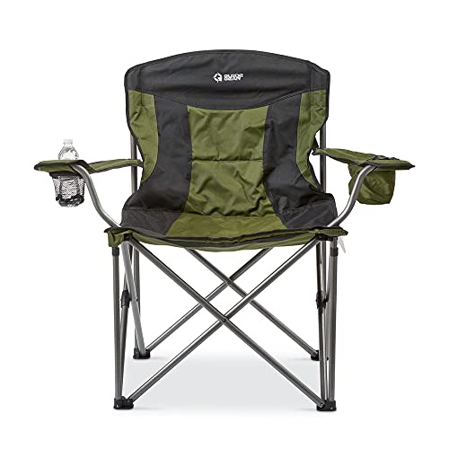 Guide Gear Oversized XXL Camp Chair, 600lb. Capacity, Green/Black
