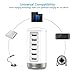 seenda USB Wall Charger, USB Phone Charger - 6-Port Multi USB Charger with Smart Identification - White