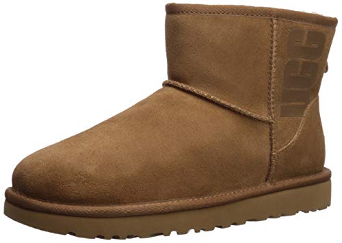 UGG-Womens-Classic-Mini-Rubber-Logo-Fashion-Boot