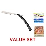 Feather Plier Razor + Plier Razor Blades (20 blade) + Premium Oil Blotting Paper VALUE SET