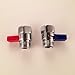 KES® Solid Brass Shower Head Shut Off Valve with Long Blue Swith, Chrome