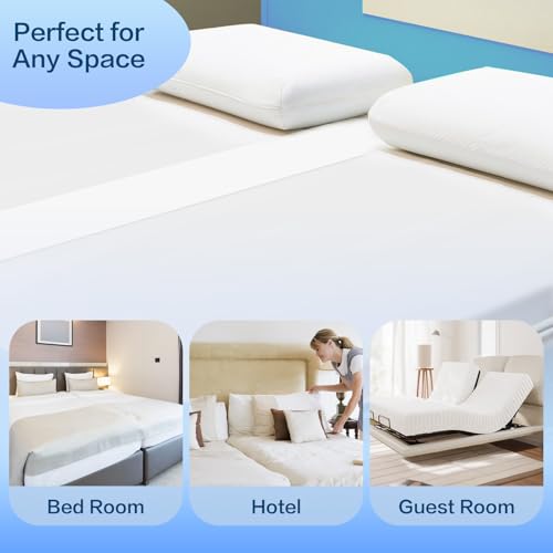 HOMCA Bed Bridge with Sheet, 200 x 200 cm 2 in 1 Bed Bridge Converter Kit Single to King, Eliminates Gap Between Mattresses, Bridge of Love is Suitable for Families