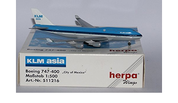 Amazon.com: Modelo de avión KLM Royal Dutch Airlines Boeing B-747 – 406-sdc  : Arte y Manualidades