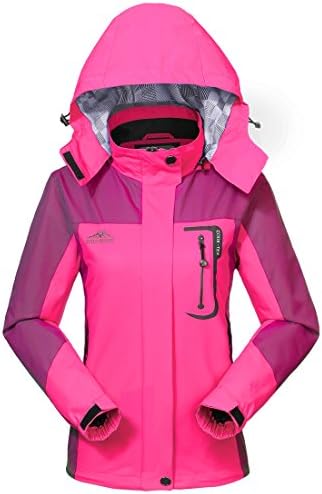 Waterproof Ski Jacket Rain coats for Women -GIVBRO Outdoor Hooded Softshell Camping Hiking Mountaineer Travel Windproof Jackets