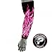 Power Energy Sports Pink Ribbon Breast Cancer Awareness Compression Arm Sleeve Flames