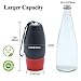 VIVAGLORY Dog Water Bottle, Pet Drinking Bottle, 25oz Portable & Leakproof Stainless Steel Dog Travel Water Bottle Bowl with Large Trough for Walking & Hiking, Red