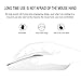 Wireless Gaming Mouse 2.4G Portable Mobile Optical Mice with USB Nano Receiver for Laptop,PC,Computer,Chromebook,Macbook,Notebook(White)
