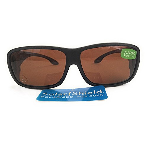 Solar Shield Fit Over Your RX Glasses Large Polarized Sunglasses (1691) + FREE BONUS CLEANING CLOTH
