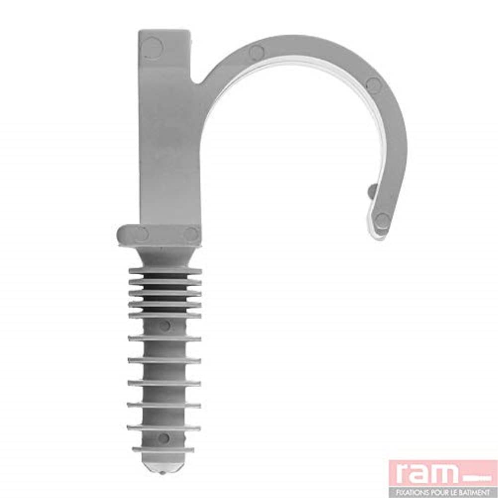 Ram – Single Ramclip, 20 mm, Grey, Bucket of 100