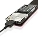 iGadgitz U3522 Leather Flip Case Cover with Detachable Carabiner +Belt Loop +Magnetic Closure +Screen Protector Compatible with Sony Walkman NWZ-A15, A17, A25, A27 8GB 16GB 32GB & 64GB - Red