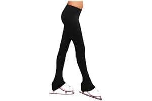 ChloeNoel P23-2 Contrast Waist Figure Skating Pants Black Adult Medium